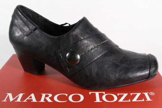 Marco Tozzi Mocassins Mules Escarpins Chaussures Basses Noir Neuf