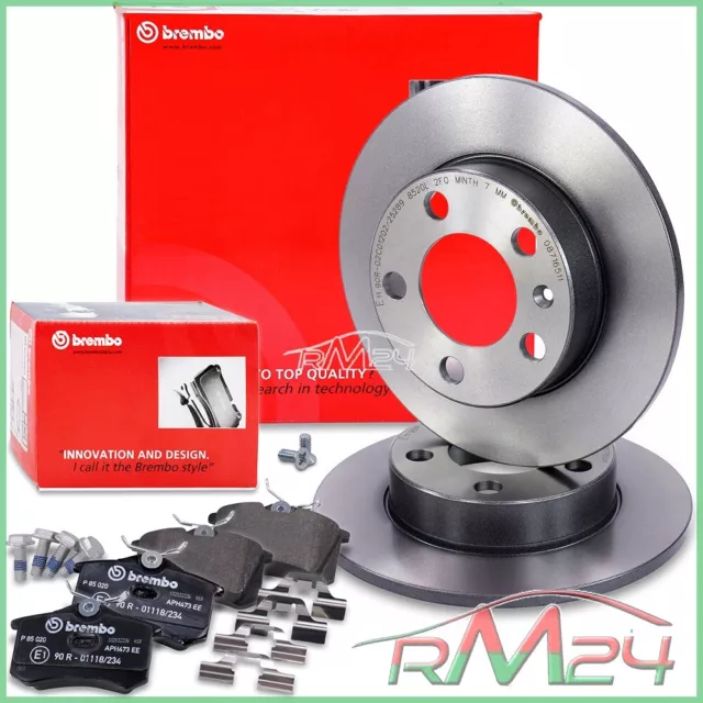 1X Kit Brembo Coated Disco Freno Ø230+Pastiglie Post Per Audi Seat Skoda Vw