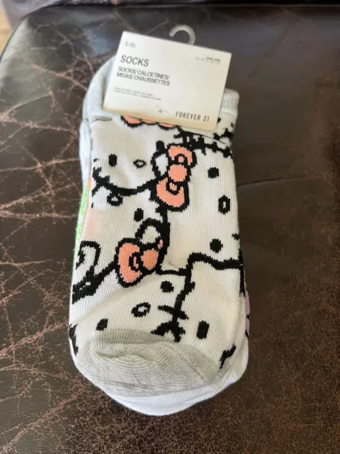 Hello Kitty X Forever 21 No Show Socks 5 Pk