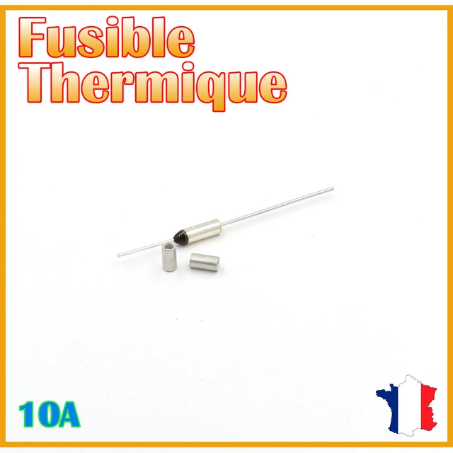 FUSIBLE THERMIQUE 93°C 10A/250V AC & Bagues de sertissage EUR 4,30 — free download