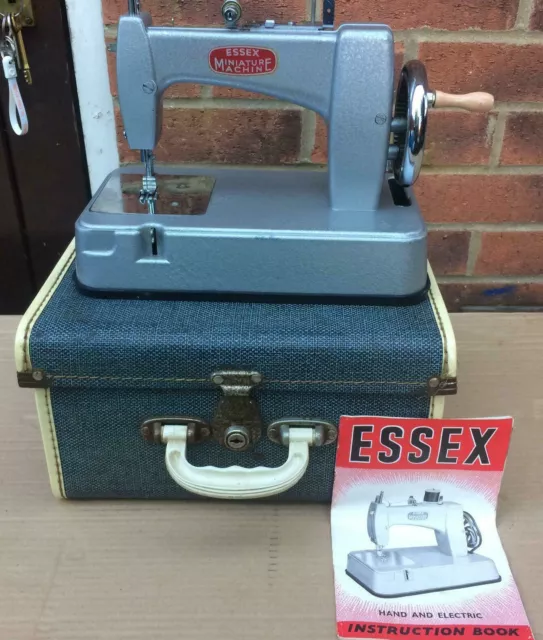 Essex MK2 miniature/toy chain stitch sewing machine and instruction manual