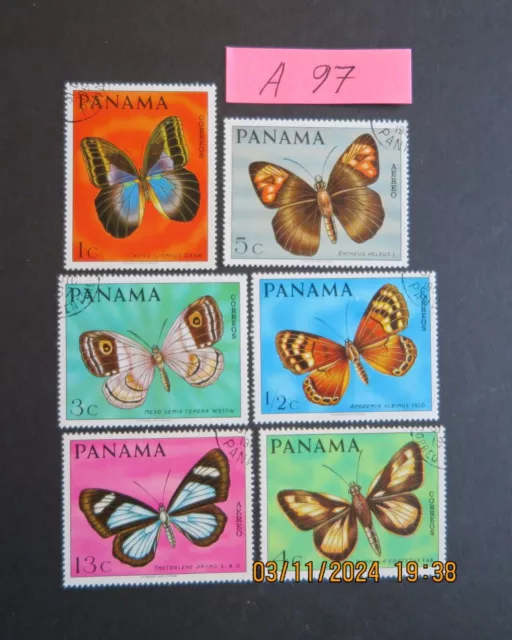 1960 panama butterfly stamps collection