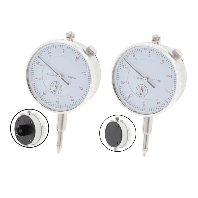 Mechanical Dial Indicator Measurement Alloy White  Professional 0-10mm Range