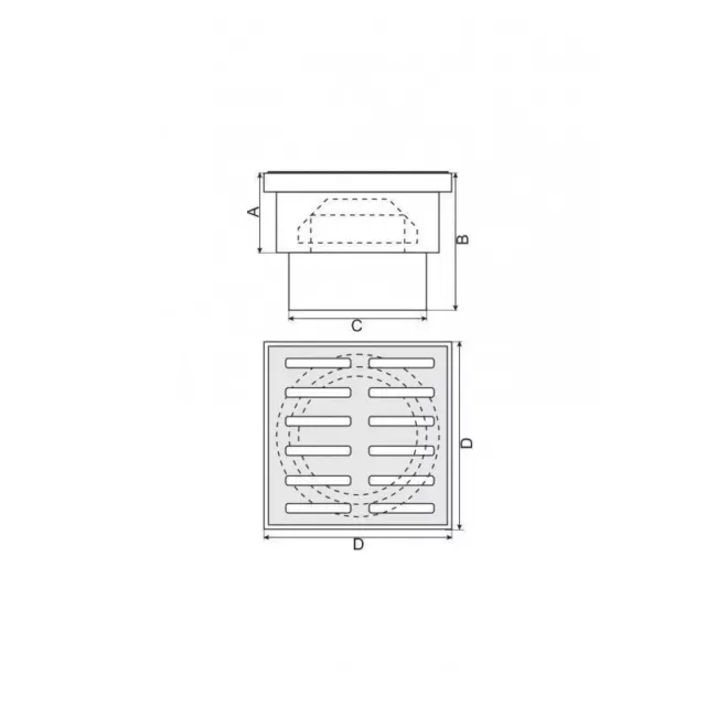 Blanc Douche Eau Trapped Gully 150mm x 150mm/50mm Mouillé Chambre Sol Vidange 2