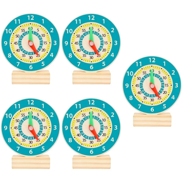 5x reloj de enseñanza juguete número reloj de pared niños reloj de enseñanza