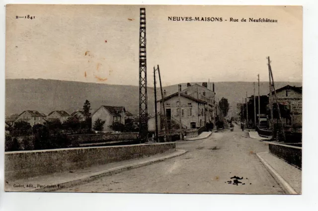 NEW HOUSES - Meurthe and Moselle - CPA 54 - the rue de Neufchateau