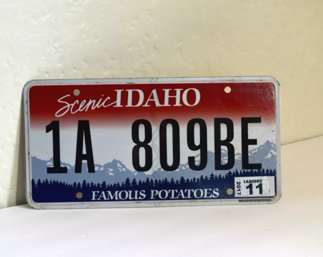 2017 Idaho License Plate  1A 809Be Original Scenic-Famous Potatoes