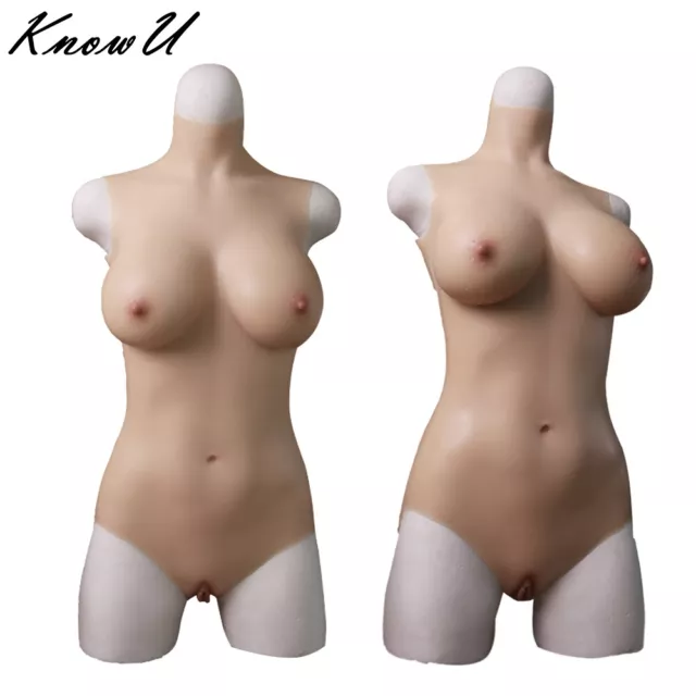 KnowU Silicone Full Body Suit E Cup Breast Forms Transgender Crossdresser