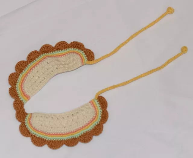 Misha & Puff Crochet Beige Vintage Style Collar Accessory