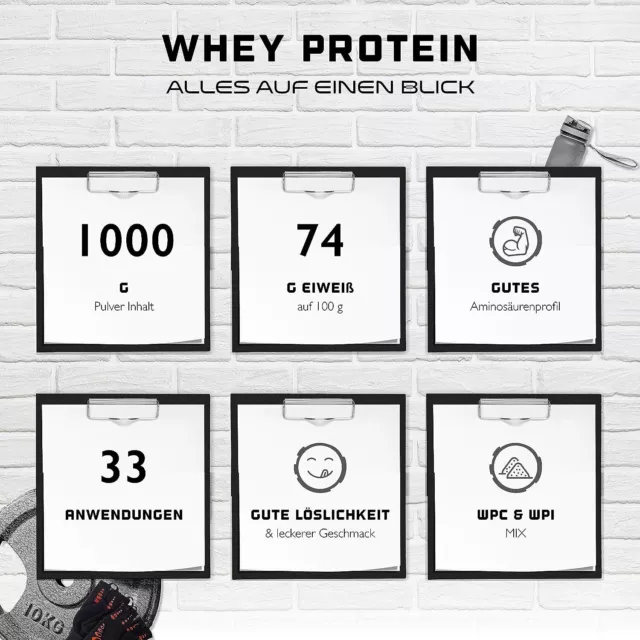 Whey Protein Complex - 1000g WPI + WPC Mix - Low Fat / Low Sugar Vanilla Ice Cre 2