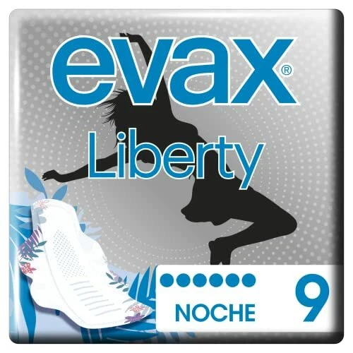 Evax Liberty Compresas con Alas, Noche, 72 Unidades, Se Adaptan al Cuerpo y