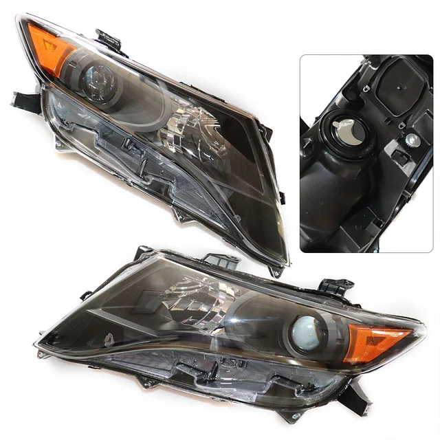 PAIR BLACK HOUSING Headlight Headlamps Assembly For Toyota Venza 2009