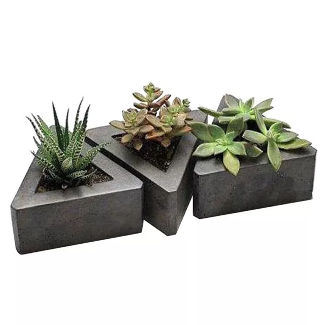 Geometric Shape Silicone Mold Flower Succulents Plants Cement Planter Mold H1