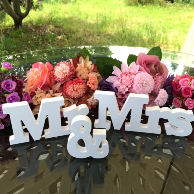 Wedding birthday party decoration white letters mr & mrs wedding creative YU#km