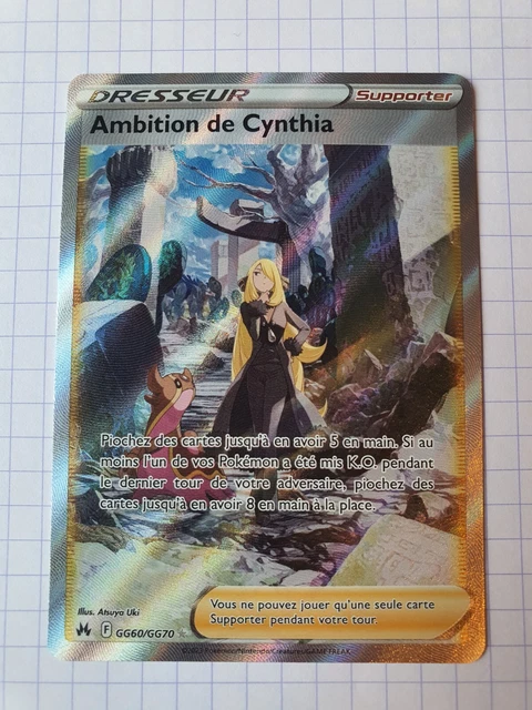 Carte Pokemon Ambition De Cynthia FA Gg60/70 Zenith Supreme Neuf Rare