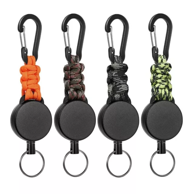 Tool Anti-lost Keyring Key Ring Retractable Badge Holder Easy Pull Buckle