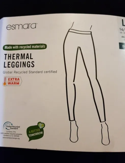 ESMARA BLACK THERMAL Leggings Extra Warm Size Small 8/10 New £7.00