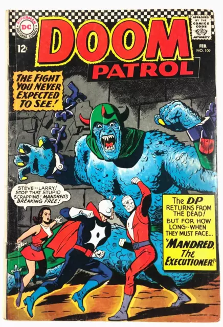 DOOM PATROL 109  (February  1967)  Arnold Drake, Bruno Premiani  VERY GOOD (SC)