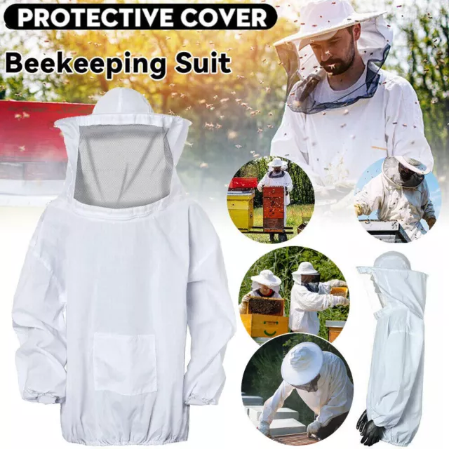 Beekeeping Suit Beekeeper Clothing Bee Keeping Protective Jacket Coat&Hood Hat
