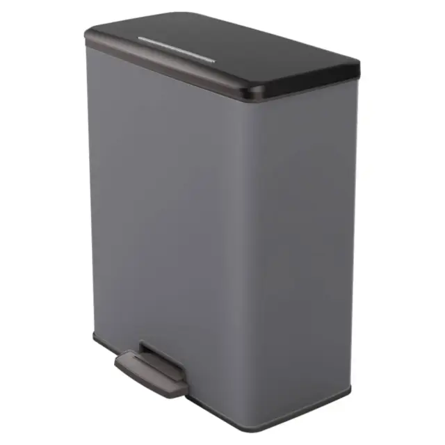 Curver Deco Bin Duo Mülleimer - 26L+26L - Mülltrennung - Rechteckig - Hellgrau