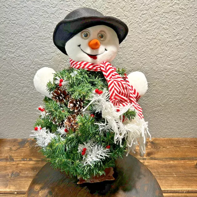 **Vintage AVON DANCIN' SNOWMAN 18" DANCING SINGING LIGHTED CHRISTMAS TREE ~VIDEO