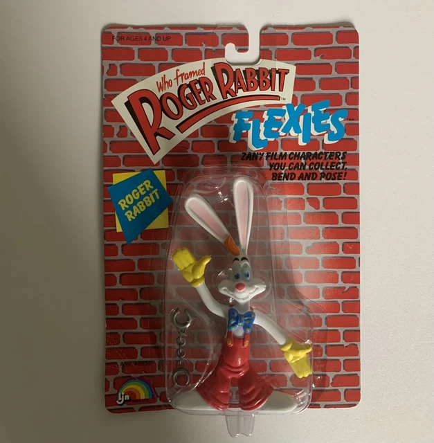 WHO FRAMED ROGER Rabbit Flexies Roger Rabbit Vintage Bendy Toy 1988 LJN ...
