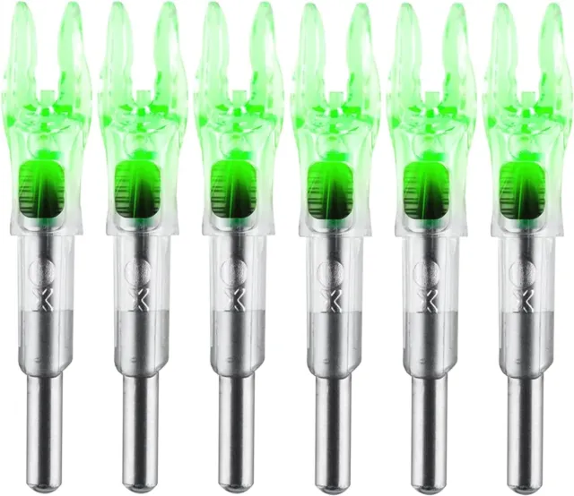 6PCS X Lighted Nocks for Arrows with .204 .233 .244 .246 Inside Diameter  Green