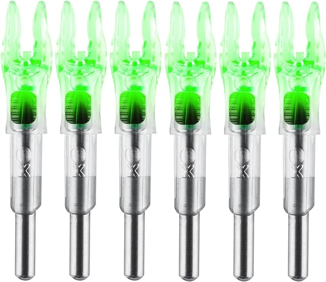 6PCS X Lighted Nocks for Arrows with .204 .233 .244 .246 Inside Diameter  Green