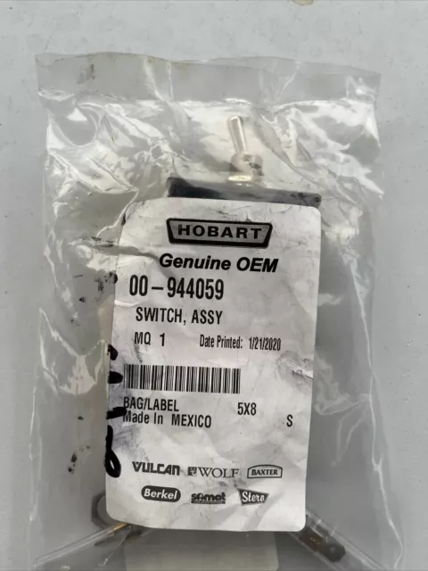 00-944059 Hobart Switch Assembly. Genuine OEM HOB00-944059