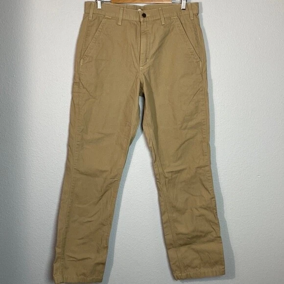 Carhartt Men's Classic Utility Pants 34x34 Khaki Tan Work Pants Straight Leg Carhartt Men's Classic Utility Pants 34x34 Khaki Tan Work Pants Straight Leg
