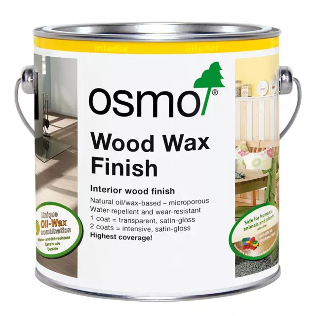Osmo Wood Wax Finish Intensive in 10 Colours  5ml 125ml 375ml 750ml  2.5 Litres