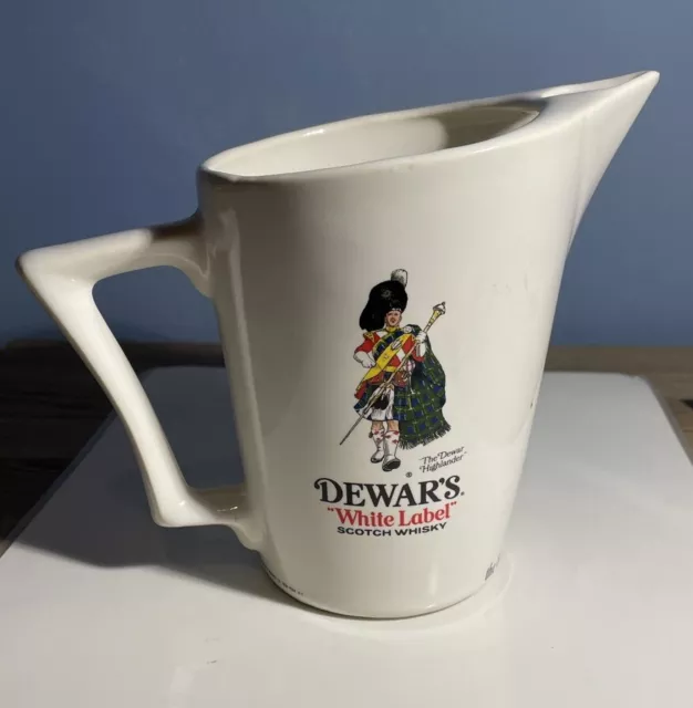 Dewar's White Label Scotch Whisky Pouring Pitcher From England
