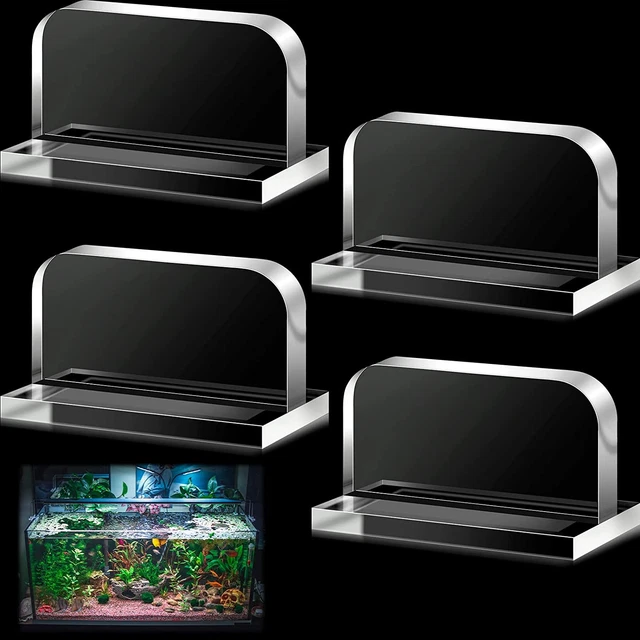 Qunclay 4 Pcs Aquarium Lid Handles Acrylic Clear Fish Tank Cover Handles Adhesiv