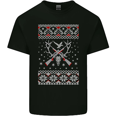 Huntsmath Natale CACCIA Divertente Natale Da Uomo Cotone T-Shirt Tee Top