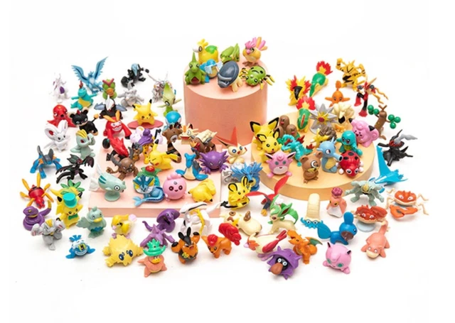 144 pcs Pokemon Mini PVC Action Figures Pikachu Toys For Kids Xmas Gift Party