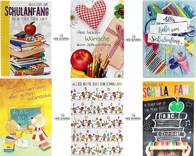 EINSCHULUNG KARTE SCHULANFANG Einschulungskarte mit Spruch Geschenk