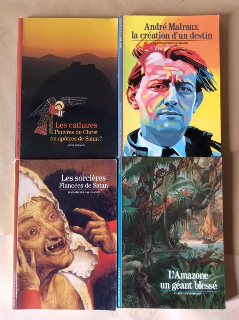 Découvertes Gallimard * Lot 4 Vol. * Cathares / Amazonie / Sorcières / Malraux