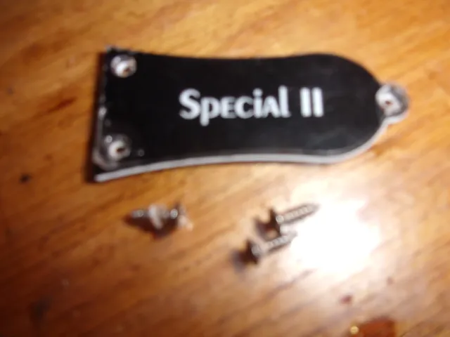Epiphone Lot Les Paul Special II Truss Rod Cover w/ protective cover + 3 screws