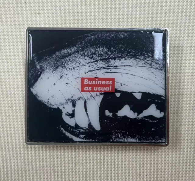 Barbara Kruger Business As Usual Pin 2 3/4 X 2 3/4