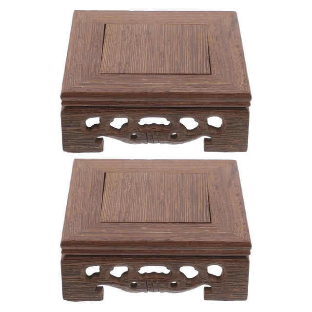 Présentoir En Bois Du Brésil 11.7 X 5.7 Cm - Parfait Pour Exposer Bijou Ou Petit Objet