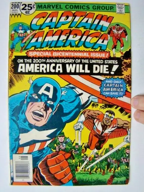 Captain America #200 Jack Kirby Art Bicentennial Issue Marvel Comics 1976 VG/FN