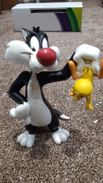 FIGURINE EN RÉSINE Warner bros Looney Tunes Sylvester And Tweety Rutten neuve dans sa boîte EUR