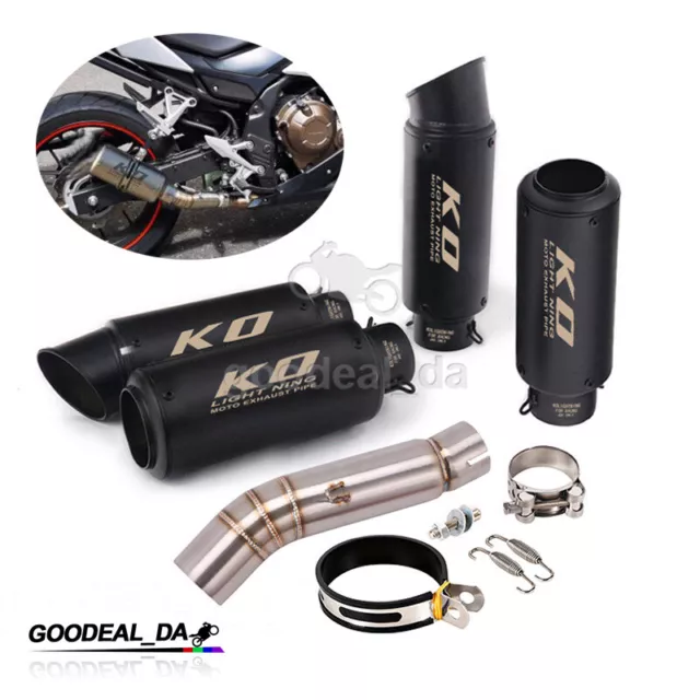 For Honda CBR500R CB500X CB500F Motorcycle Slip on 51mm Muffler Exhaust Mid Pipe