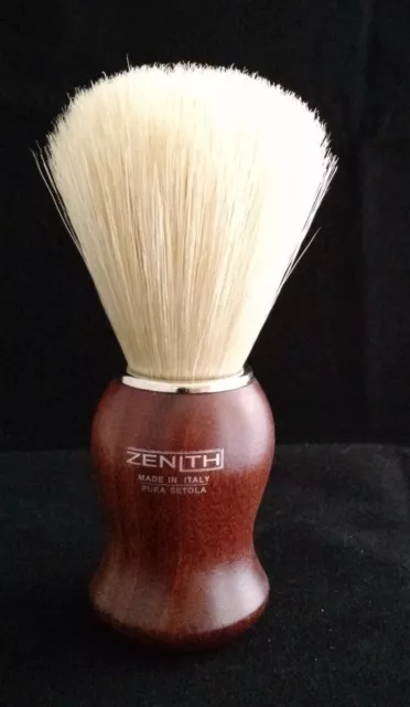 Zenith Kotibe Mango de Madera Jabalí Afeitado Pincel 24.5 x 57mm Nudo. Hecho En