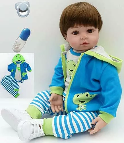 19'' Lifelike Reborn Dolls Baby Vinyl Silicone Newborn Handmade Doll XMAS Gifts