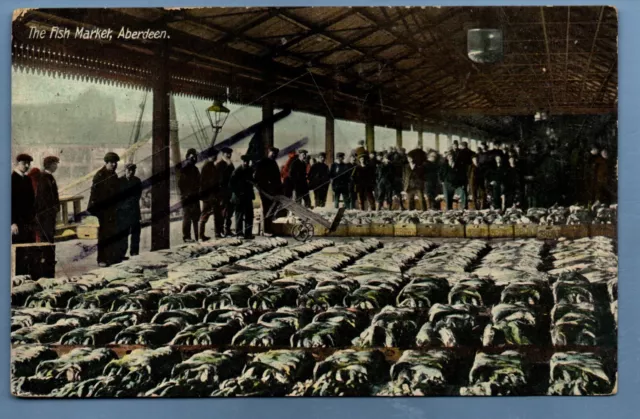 Postcard Fish Market Aberdeen Aberdeenshire Nr Newtonhill Stonehaven Westhill