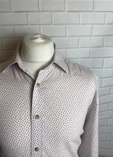 Camicia Charles Tyrwhitt grande vestibilità regolare polsino bianco con bottoni