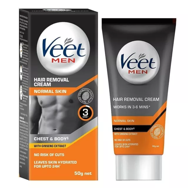 Crème dépilatoire Veet pour hommes, peau normale - 50 g