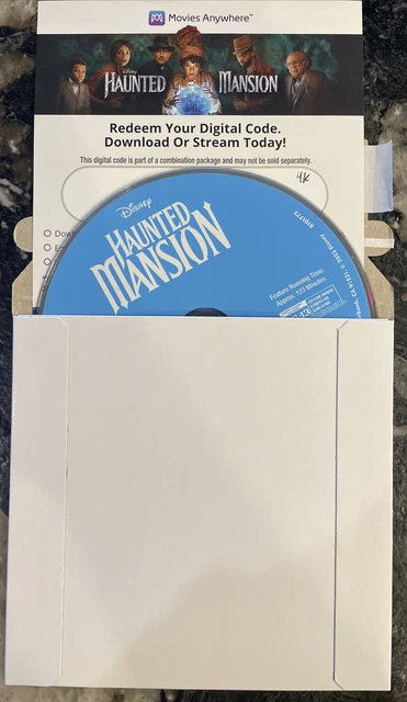 DISNEY HAUNTED MANSION, 2023. Bluray Disc & 4K UHD Digital Only. No 4K