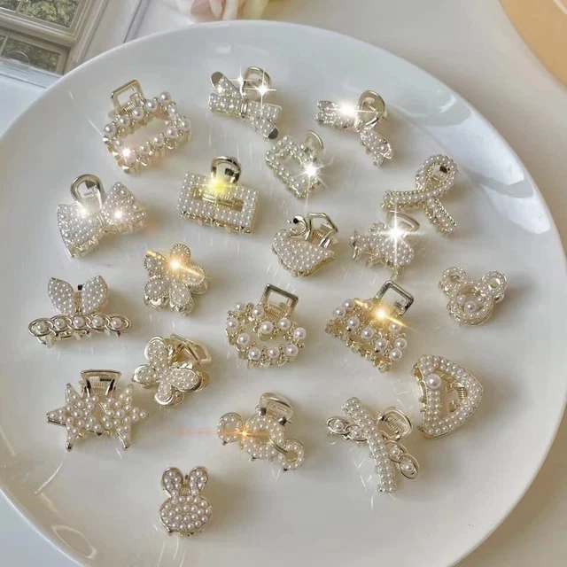 20pcs Pearl Mini Claw Clips - Bangs Styling Claw Clips Cute Hair Accessory Set